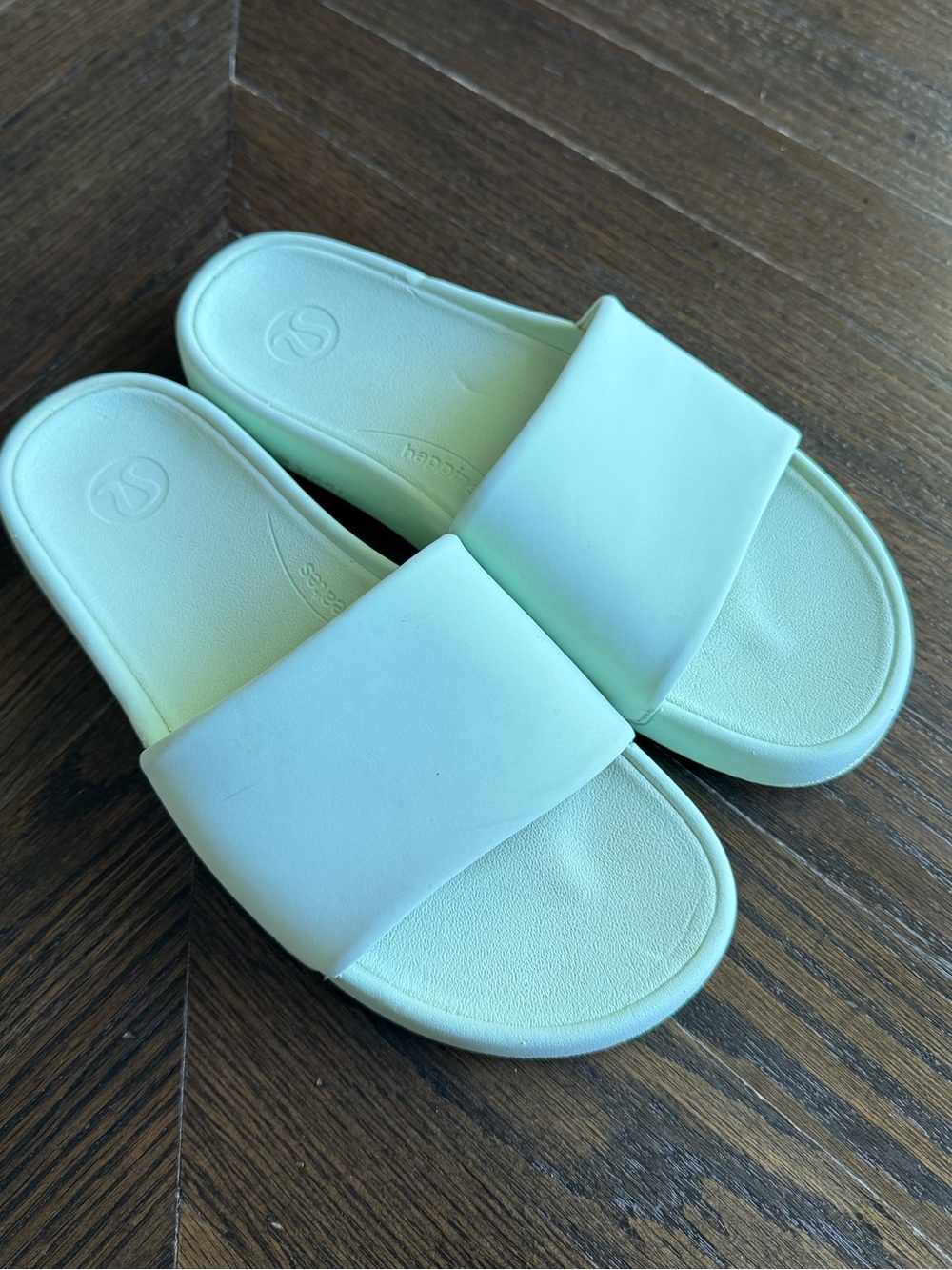 lululemon athletica Mint Green Slide Sandals